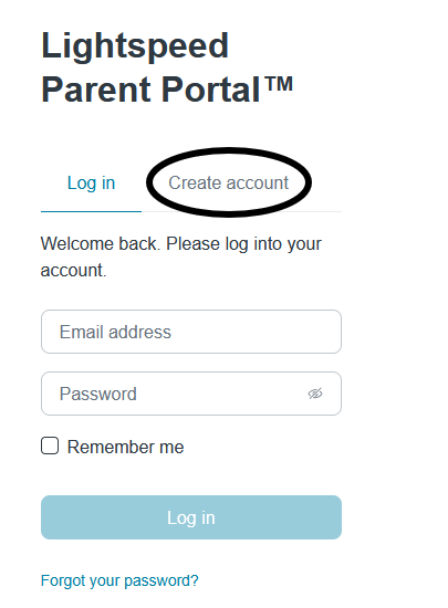 Lightspeed Parent Portal Create Account